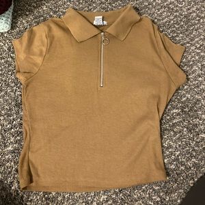 Light brown crop top